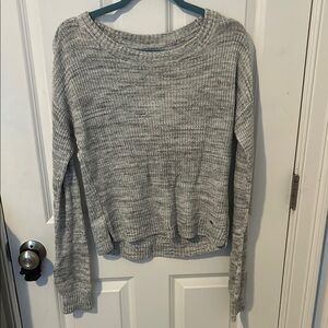 Hollister Gray Crew Neck Sweater Relaxed Fit